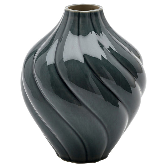 KORNSPARV vase, grey-blue, 22 cm