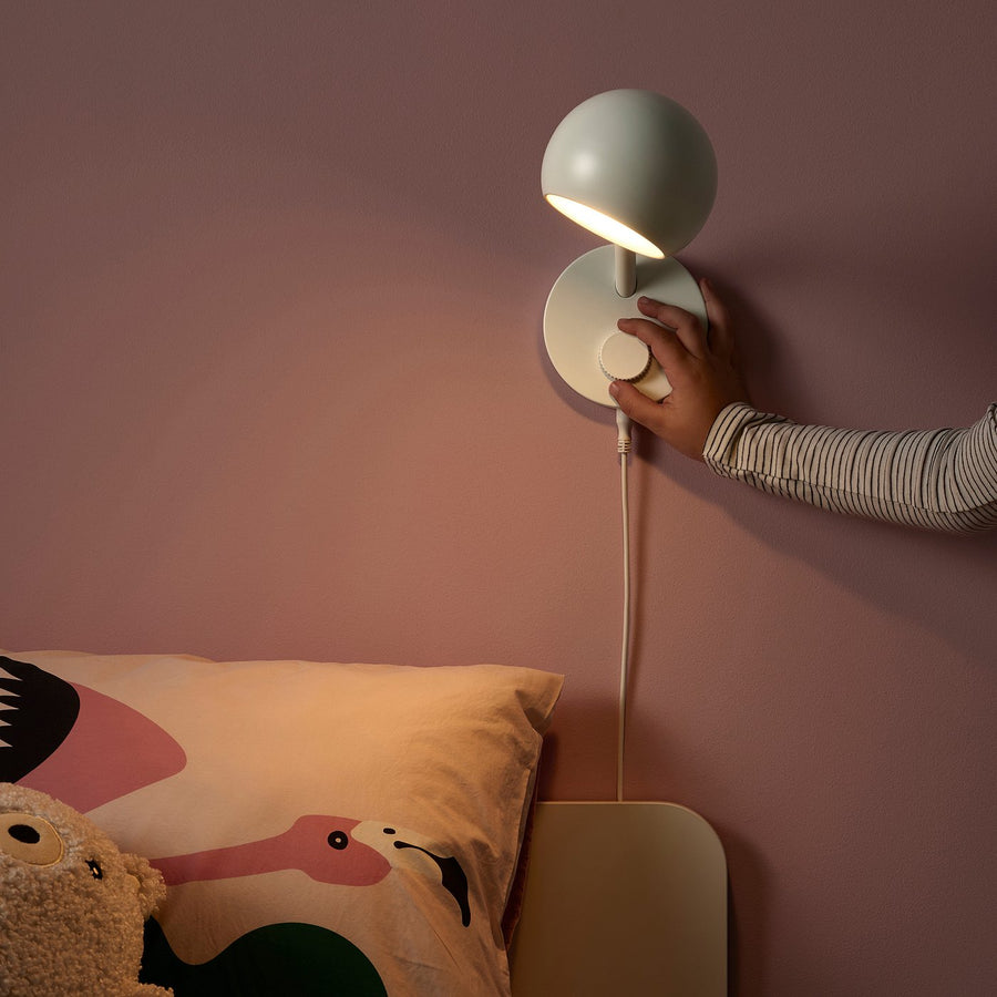 KORVSNÖRE LED wall lamp, dimmable/white, 12.0x20.7x29.3 cm