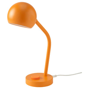 KORVSNÖRE LED desk lamp, dimmable/orange, 12x21 cm