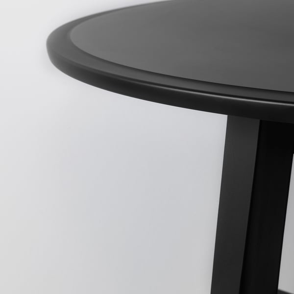 KRAGSTA coffee table, black, 90 cm