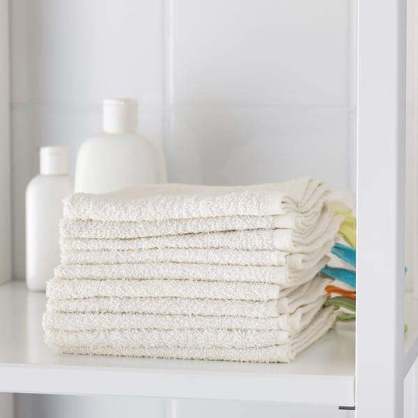 KRAMA washcloth, white, 30x30 cm, 10 pack