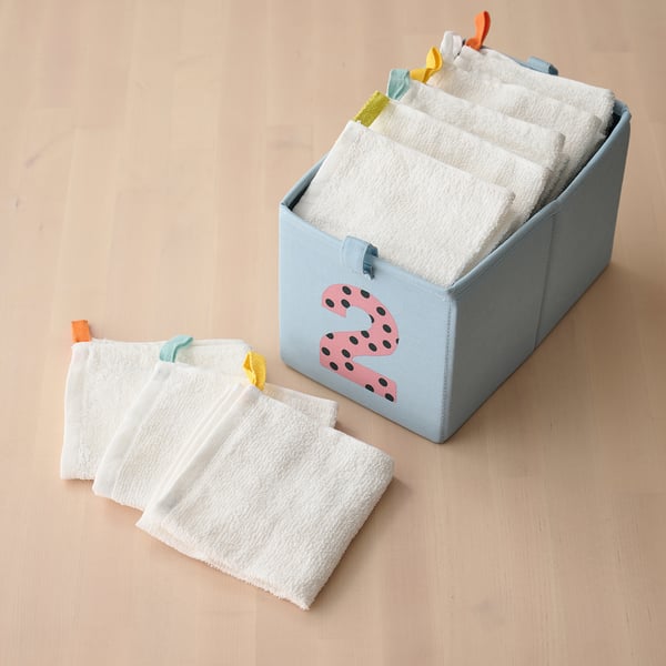 KRAMA washcloth, white, 30x30 cm, 10 pack