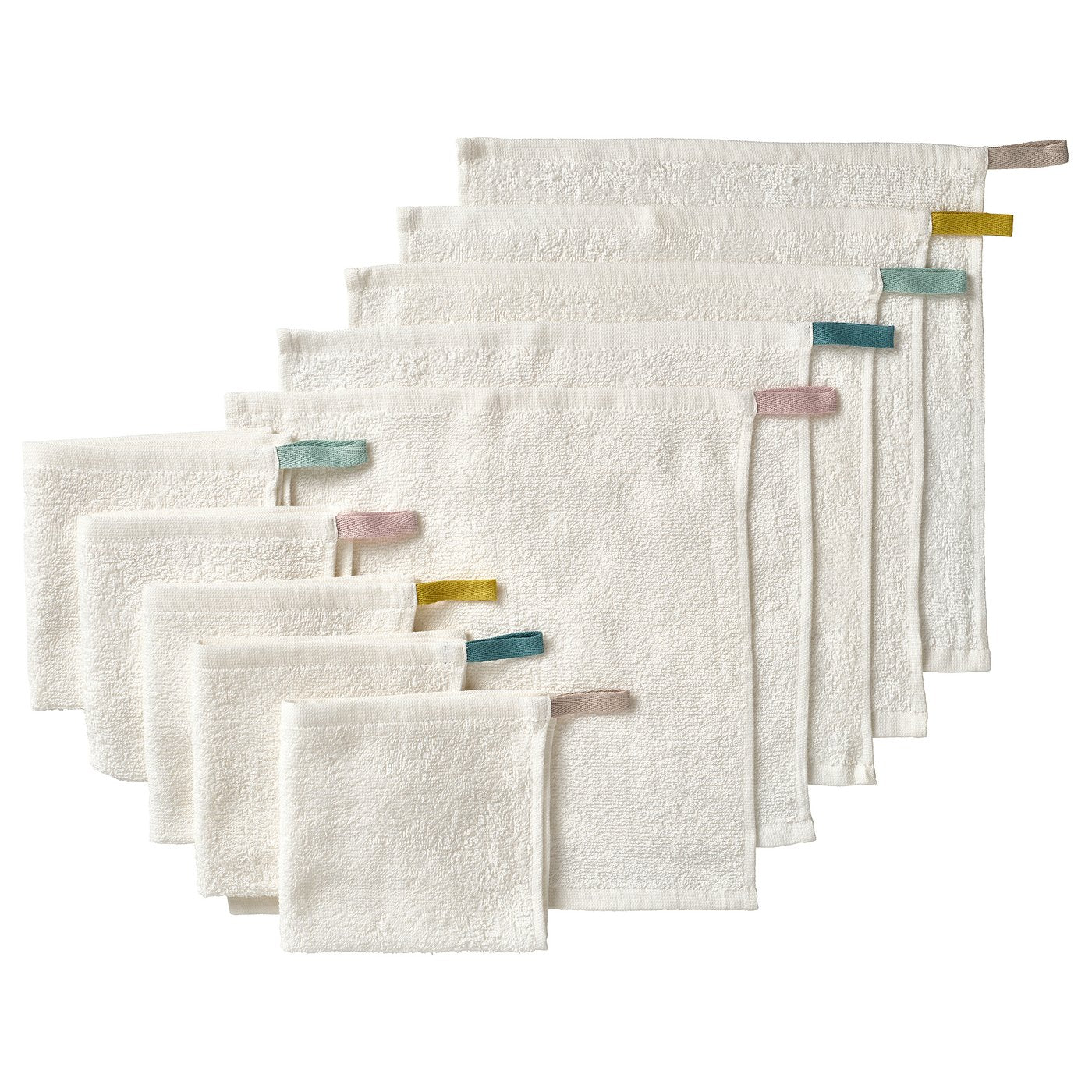 KRAMA washcloth, white, 30x30 cm, 10 pack