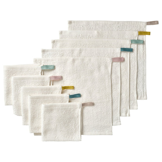 KRAMA washcloth, white, 30x30 cm, 10 pack