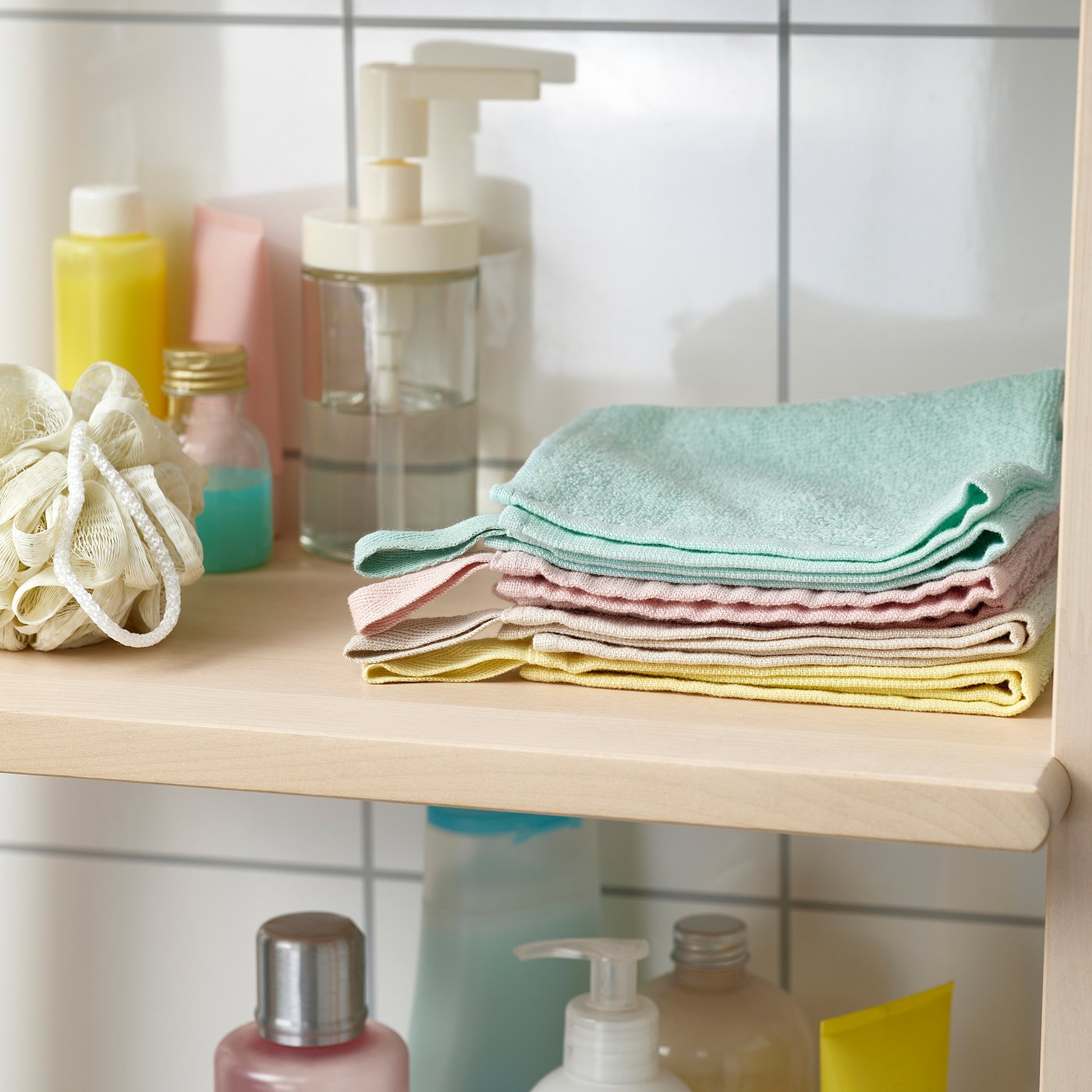 KRAMA washcloth, multicolour, 30x30 cm, 4 pack