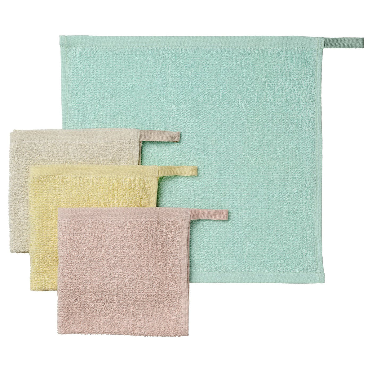 KRAMA washcloth, multicolour, 30x30 cm, 4 pack