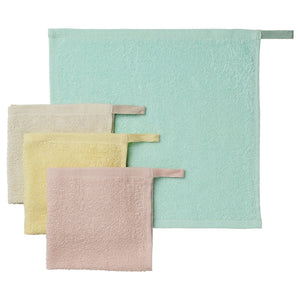 KRAMA washcloth, multicolour, 30x30 cm, 4 pack