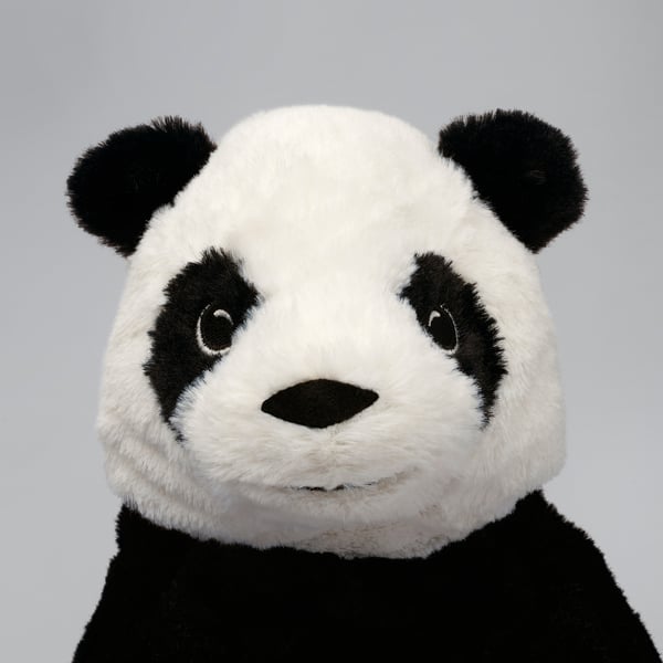 KRAMIG soft toy, white/black