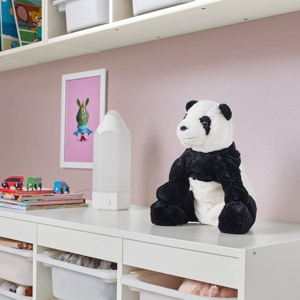 Ikea KRAMIG - Soft toy, white/black