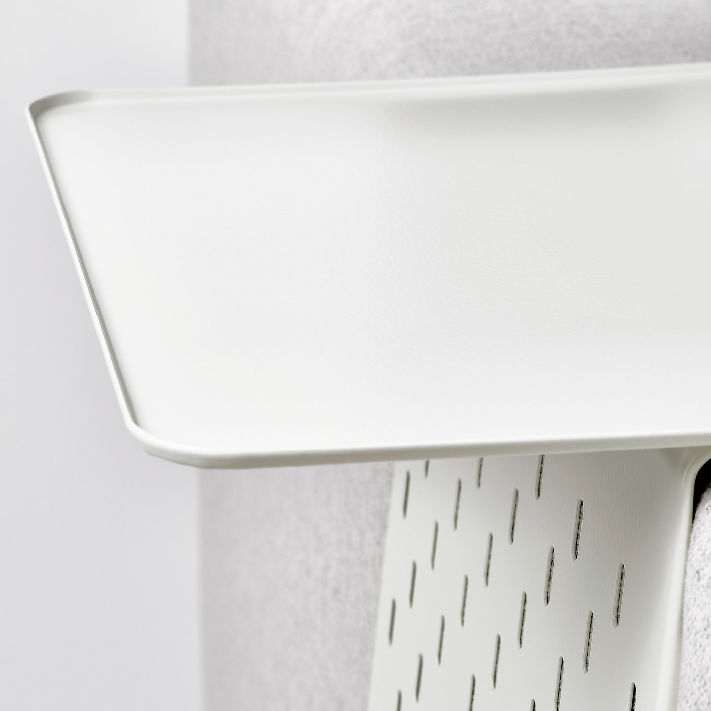 KRAMPHULT armrest tray, white/metal, 30x25 cm