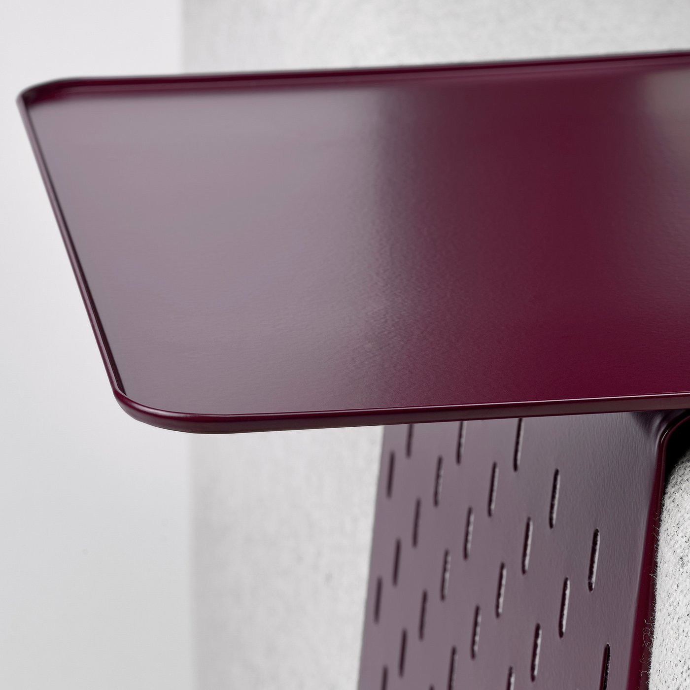 KRAMPHULT armrest tray, dark lilac-red/metal, 30x25 cm