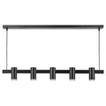 KRANSALG pendant lamp with 5 lamps, black, 113 cm