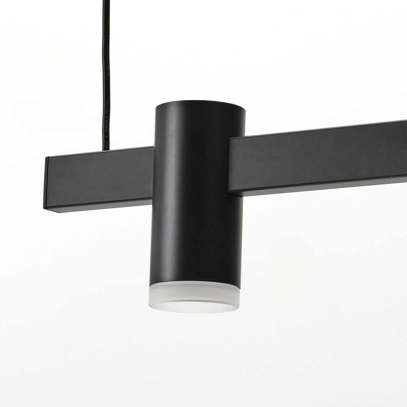 KRANSALG pendant lamp with 5 lamps, black, 113 cm