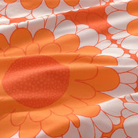 KRANSMALVA - Duvet cover and 2 pillowcases, orange,240x220/50x80 cm