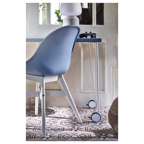 KRILLE leg with castor, white, 70 cm