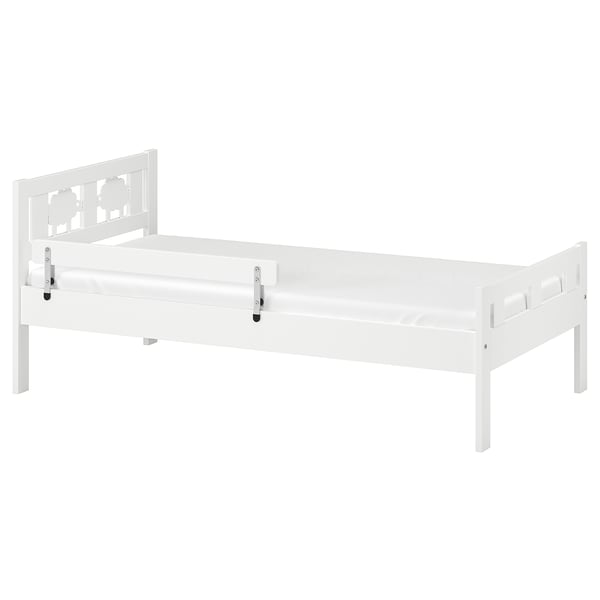 KRITTER - KRITTER Bed frame with slatted bed base, white, 70x160 cm