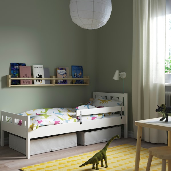 KRITTER - Bed frame with slatted bed base, white, 70x160 cm