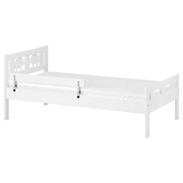 Ikea KRITTER - Bed frame and sideboard, white, 70x160 cm