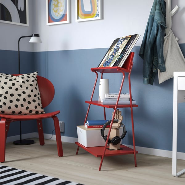 KRÖNIKÖR open storage, red, 60x35x91 cm