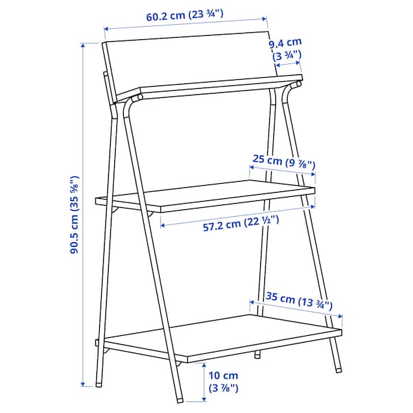KRÖNIKÖR open storage, red, 60x35x91 cm