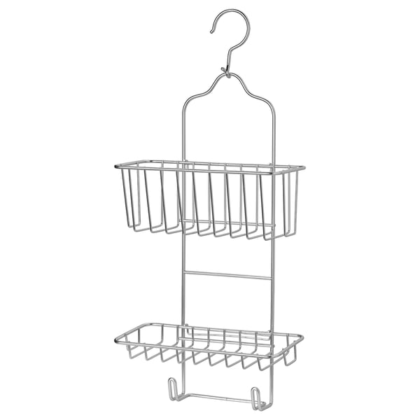 KROKFJORDEN shower hanger, two tiers, zinc plated, 24x53 cm