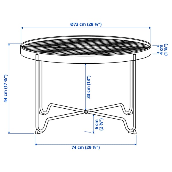 KROKHOLMEN - KROKHOLMEN Coffee table, outdoor, beige, 73 cm