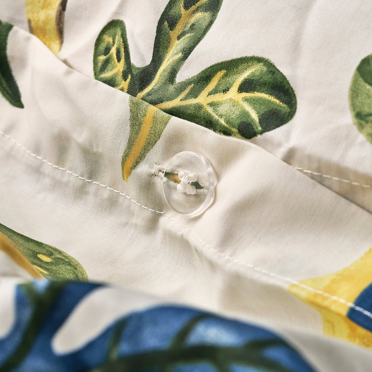 KRONBUSKE duvet cover and pillowcase, light beige/floral pattern, 150x200/50x80 cm