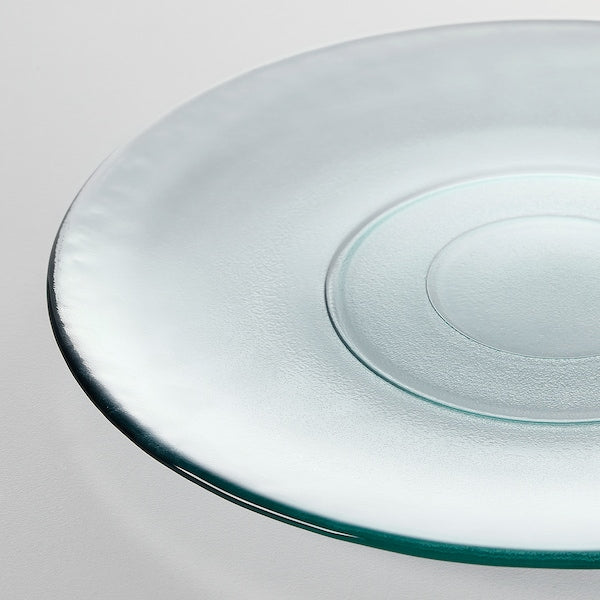 KRONKLEMATIS - Plate, clear glass,27 cm