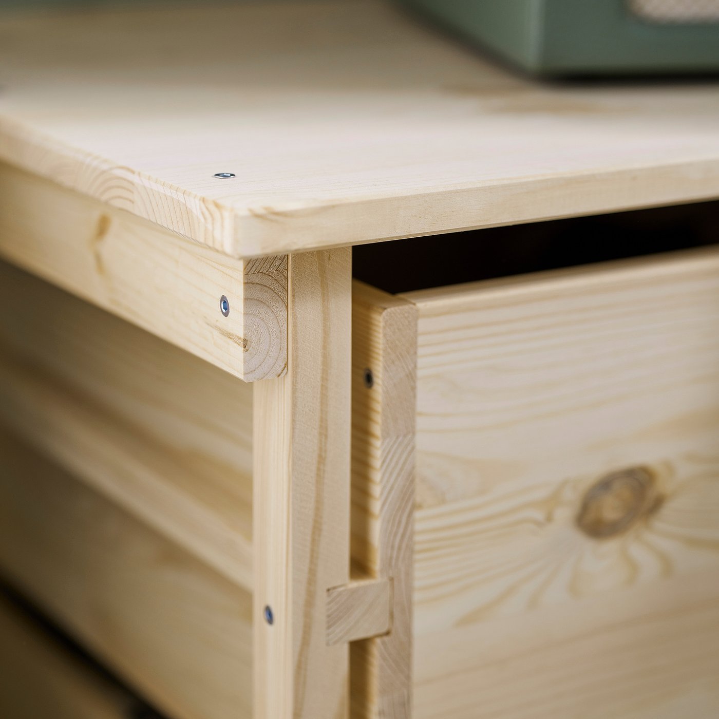 KRONÖREN chest of 2 drawers, pine, 76x48x55 cm