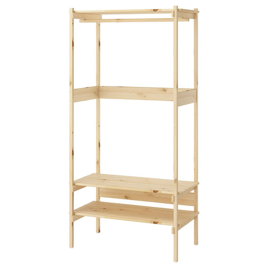 KRONÖREN open wardrobe, pine, 90x49x181 cm