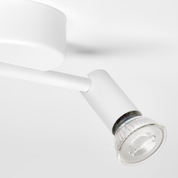 KRUSNATE ceiling spotlight with 2 spots, white, 13 cm