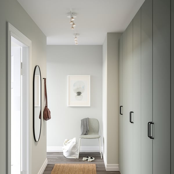 KRUSNATE ceiling spotlight with 4 spots, white, 13 cm