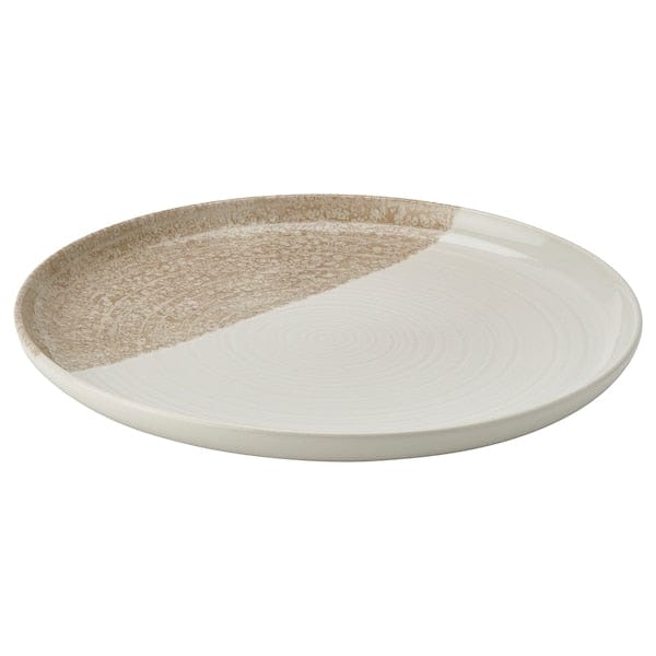 Ikea KRUSTISTEL - Plate, patterned/light beige, 25 cm