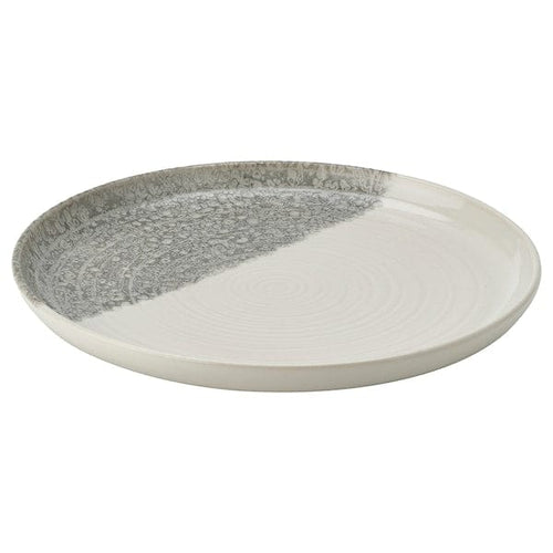 KRUSTISTEL - Side plate, patterned/light grey, 20 cm