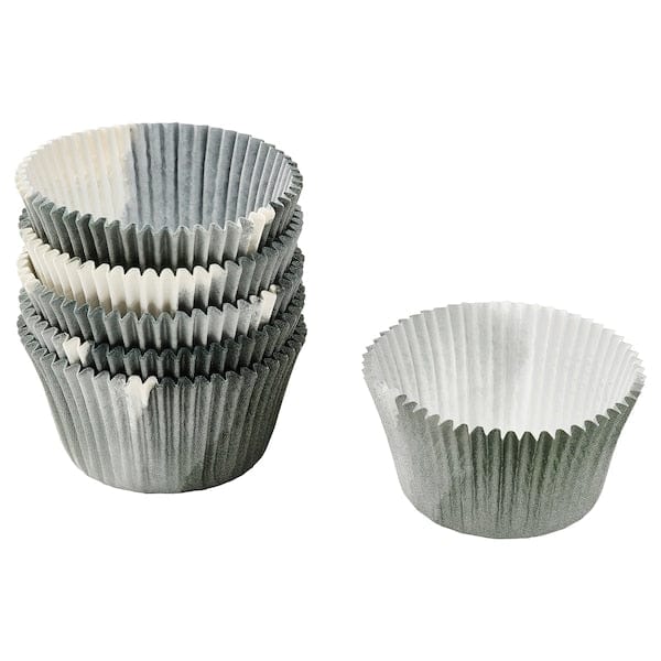 Ikea KRUSTISTEL - Baking cup, grey/white