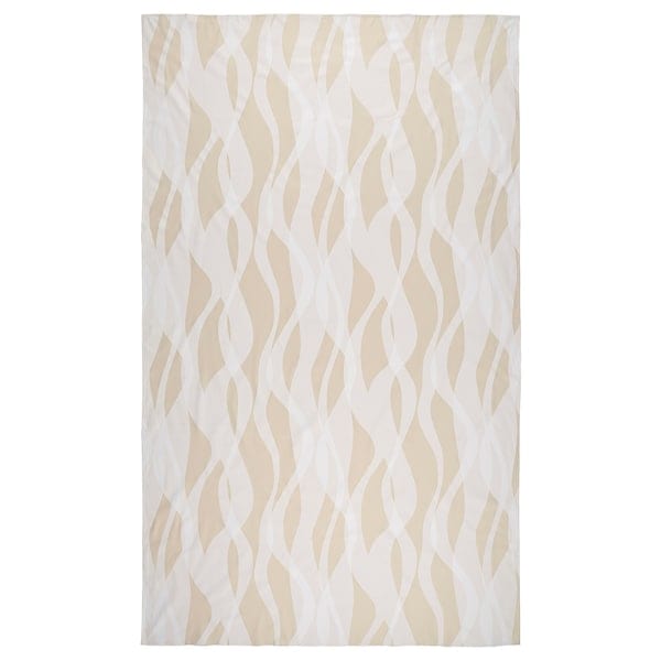 Ikea KRUSTISTEL - Tablecloth, patterned/white light beige, 145x240 cm