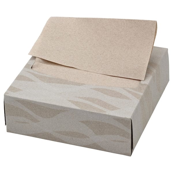 Ikea KRUSTISTEL - Paper napkin, patterned white/light beige, 16x32 cm