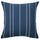 KRUTBRÄNNARE cushion cover, blue off-white/stripe, 50x50 cm
