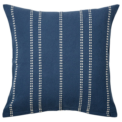 KRUTBRÄNNARE cushion cover, blue off-white/stripe, 50x50 cm