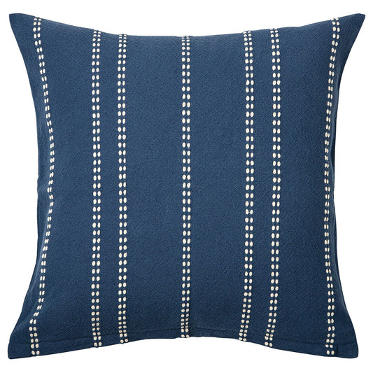 KRUTBRÄNNARE cushion cover, blue off-white/stripe, 50x50 cm