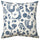 KRUTBRÄNNARE cushion cover, natural blue/Birds floral pattern, 50x50 cm