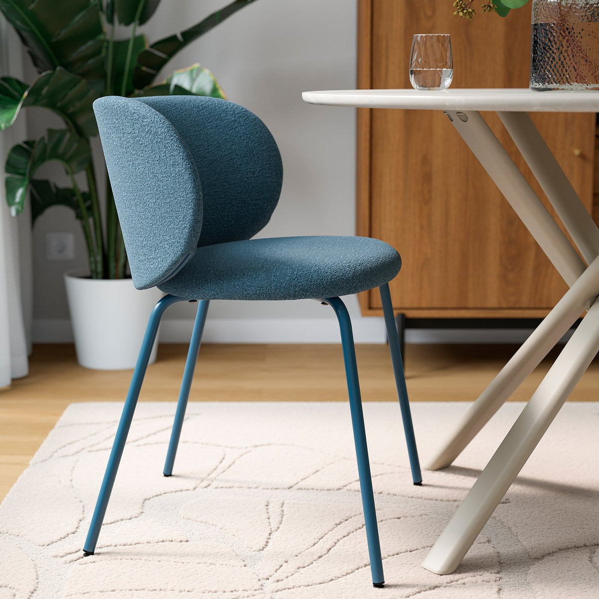 KRYLBO chair, Axvall blue, 55x75x51 cm