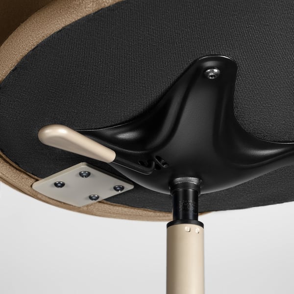 KRYLBO swivel chair, Tonerud dark beige, 63 cm