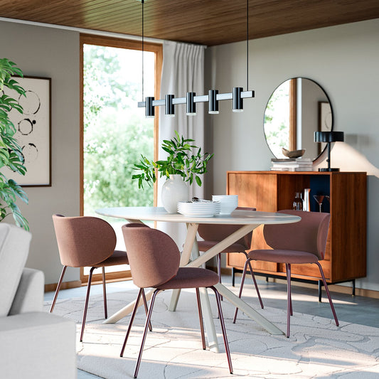 KRYLBO chair, Tibbleby dark red, 55x75x51 cm