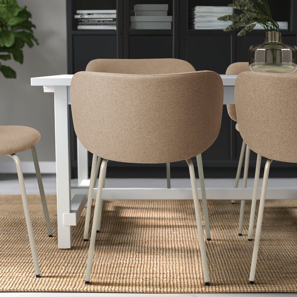 KRYLBO chair, Tonerud dark beige, 55x75x51 cm