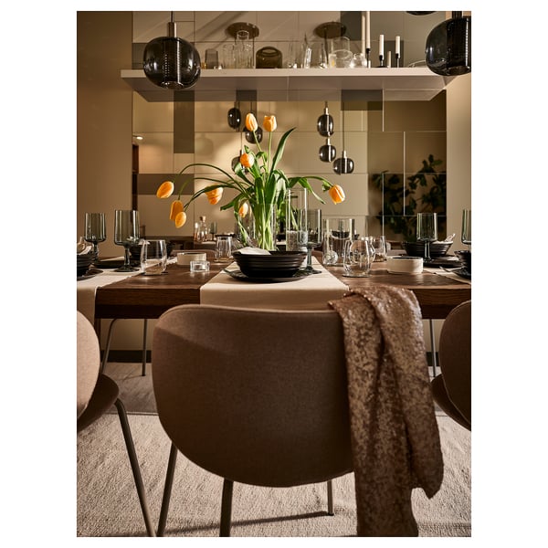 KRYLBO chair, Tonerud dark beige, 55x75x51 cm