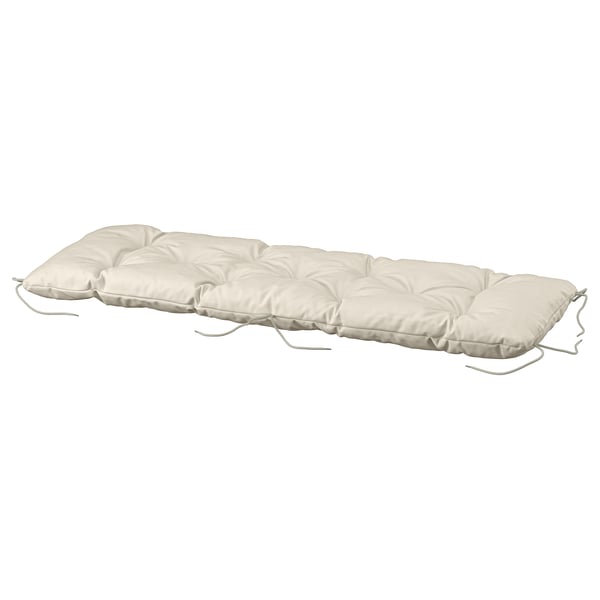 KUDDARNA - Garden bench cushion, light gray-beige,120x40 cm