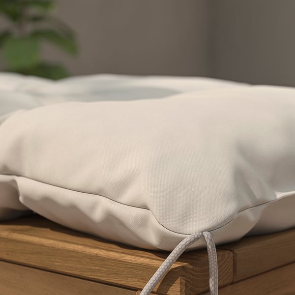 KUDDARNA - Garden bench cushion, light gray-beige,120x40 cm
