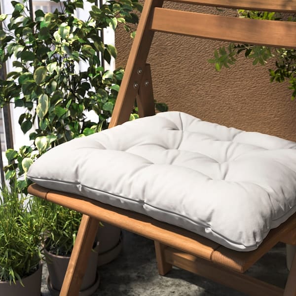 Ikea KUDDARNA - Outdoor chair cushion, light gray-beige,44x44 cm