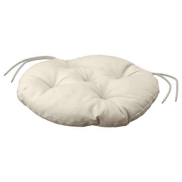KUDDARNA - Outdoor chair cushion, light gray-beige,35 cm